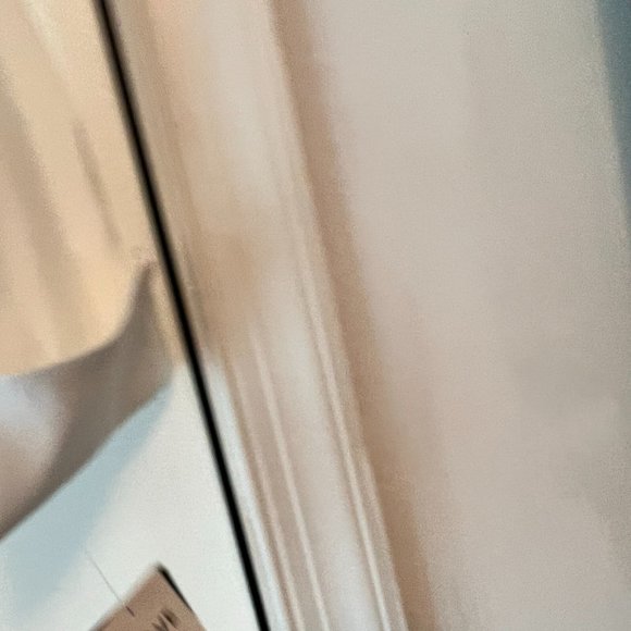 Caliendo - White Stretch Taffeta Mock Wrap Blouse w/Rhinestone Buckle - 10 - Picture 4 of 7